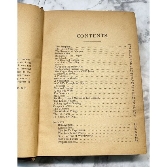 Elizabeth Barrett Browning Complete Poetical Works 19th Century Leather Bound - Picture 6 of 16